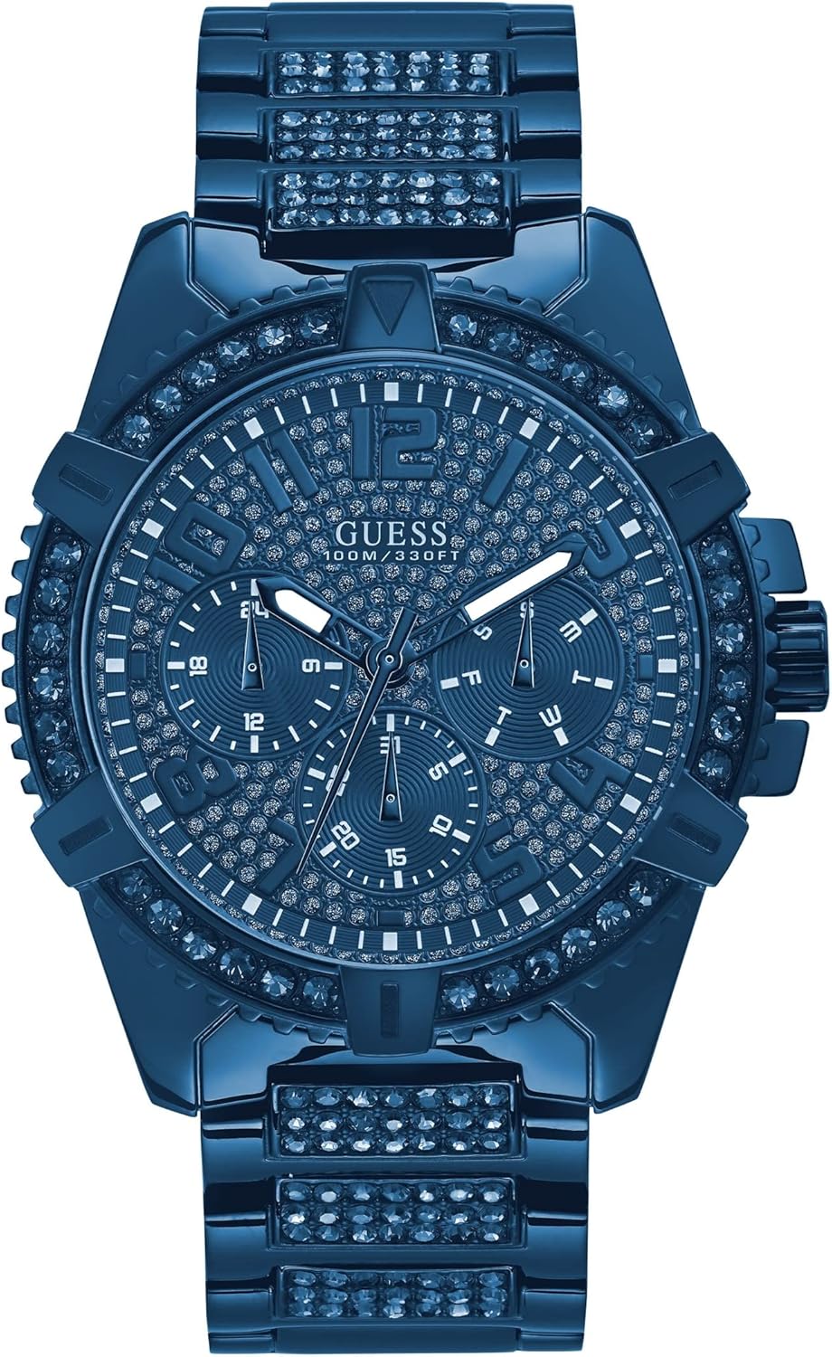 Guess Stainless Steel Gold-Tone Crystal Embellished Bracelet
