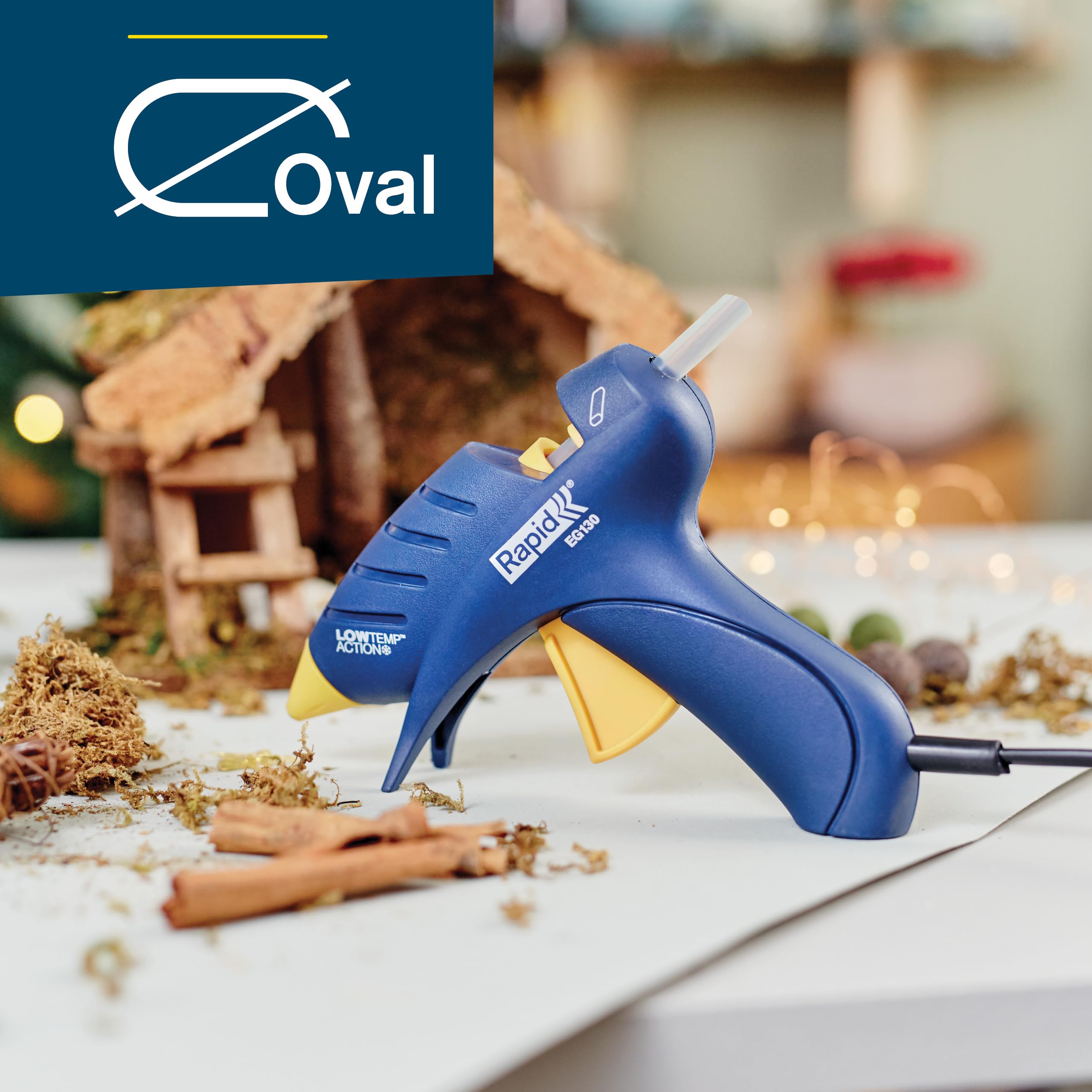 Rapid düşük sıcaklık tutkal çubukları, evrensel olarak kullanılabilir, şeffaf, oval, 40107349