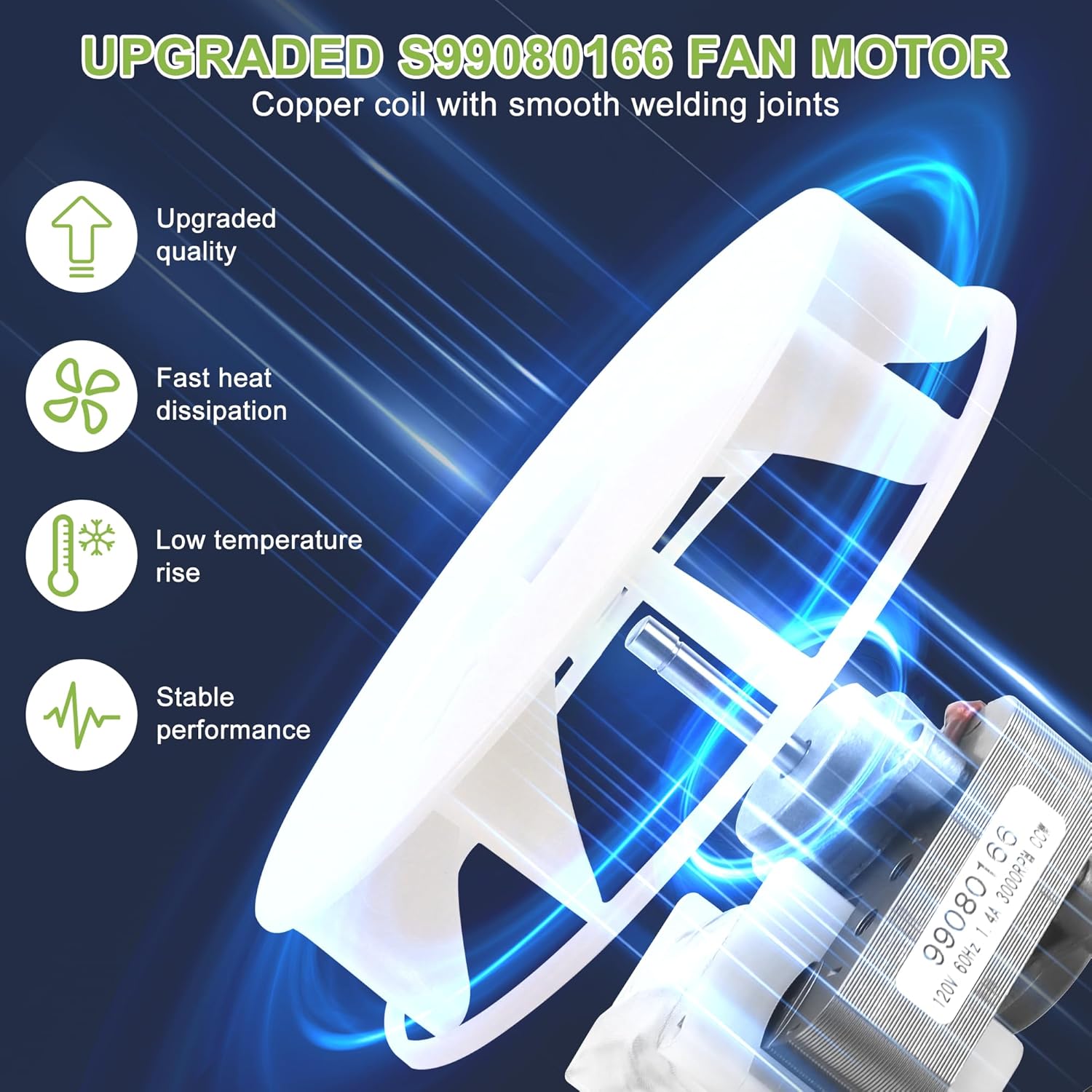 𝗡𝗘𝗪 S99080166 BP28 Vent Bath Fan Motor for Bro-an Nu-Tone 655 679 658 85N2 754RB-A,Bathroom Exhaust Fan Motor(Pure Copper)-Replace YJF6178 99080166a (120V 70CFM) by TOMOON