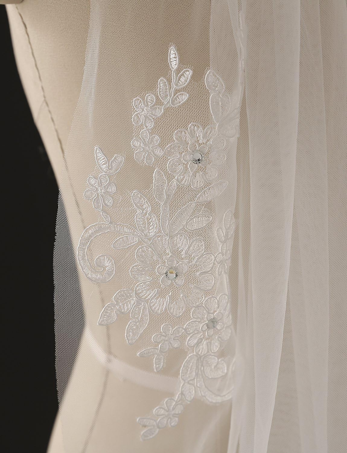 EllieHouse Women's Short 2 Tier Wedding Bridal Veil With Comb L24