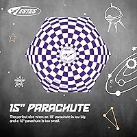 Vista 2 de Estes 2265 - Paracaídas de 15 pulgadas, accesorio de recuperación de cohetes modelo de cohete, accesorios para mayores de 10 años
