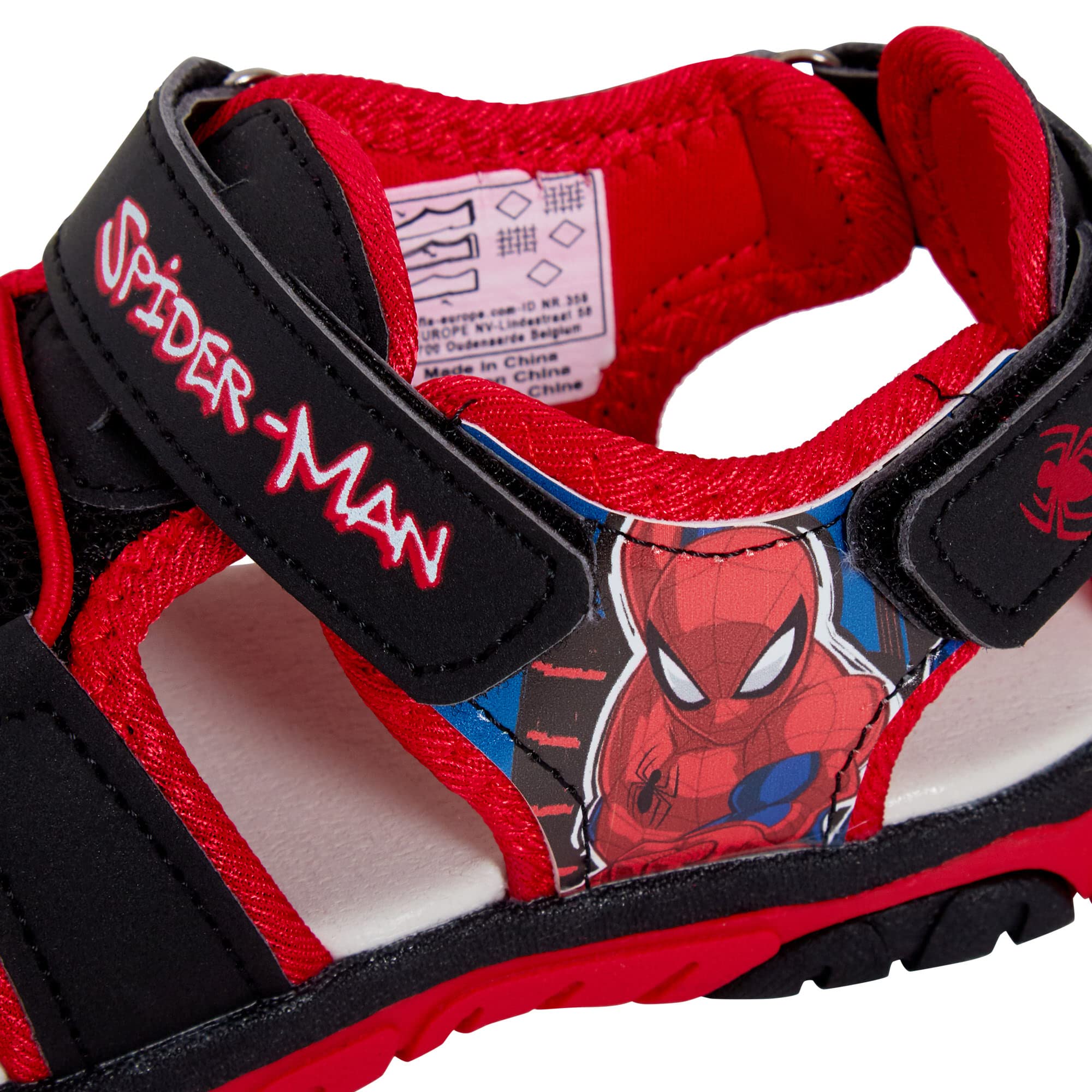 Marvel Sandales de Sport Spiderman pour Enfants, Bout fermé, Chaussures de Marche avec Fermeture Facile et Sangles réglables