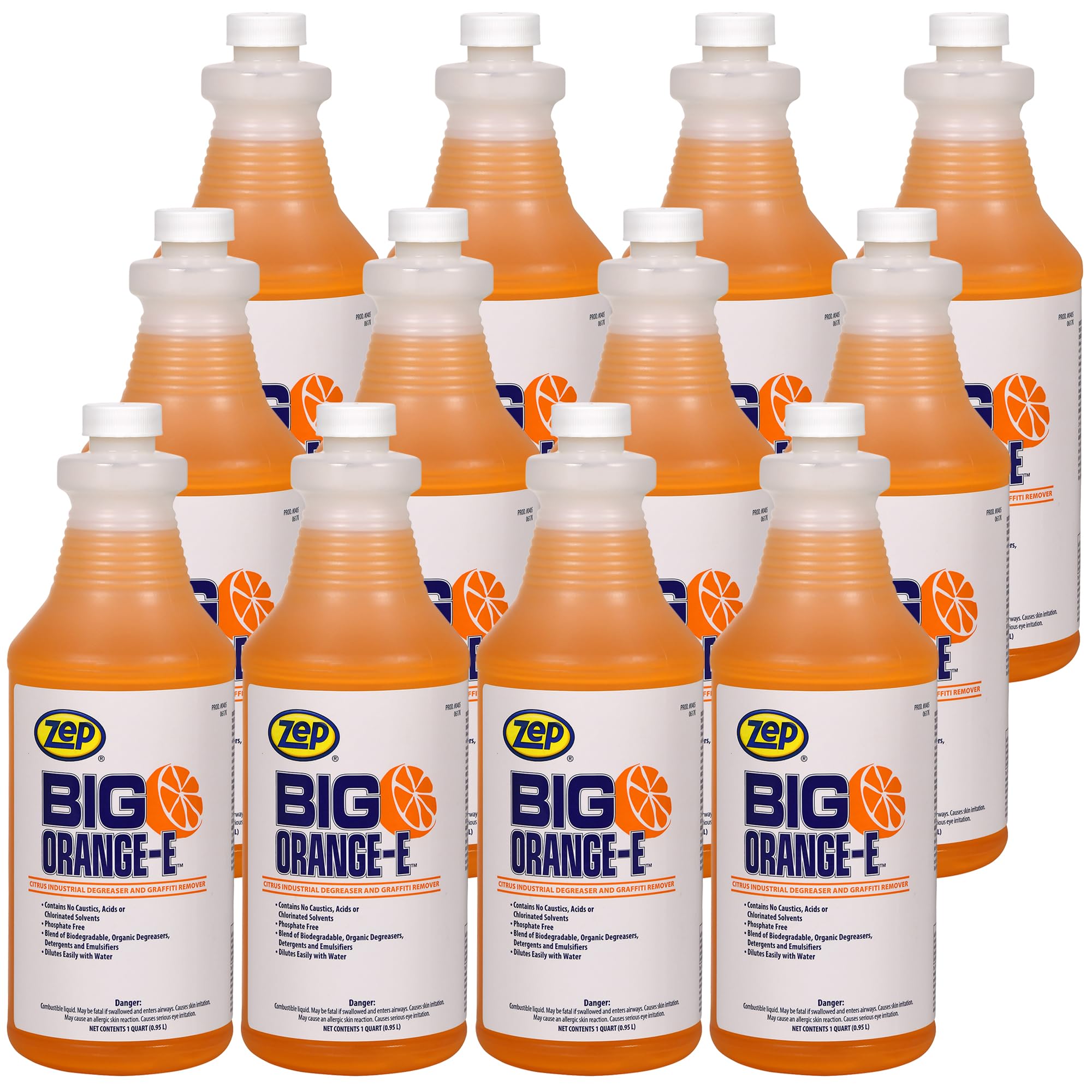 Zep Big Orange-E Citrus Industrial Degreaser Liquid 1 Quart 48501 (Case of 12) This Product is For Business Customers Only