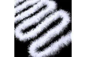White Feather Garland - Capture the Elegance of Nature for Enchanting Decorations