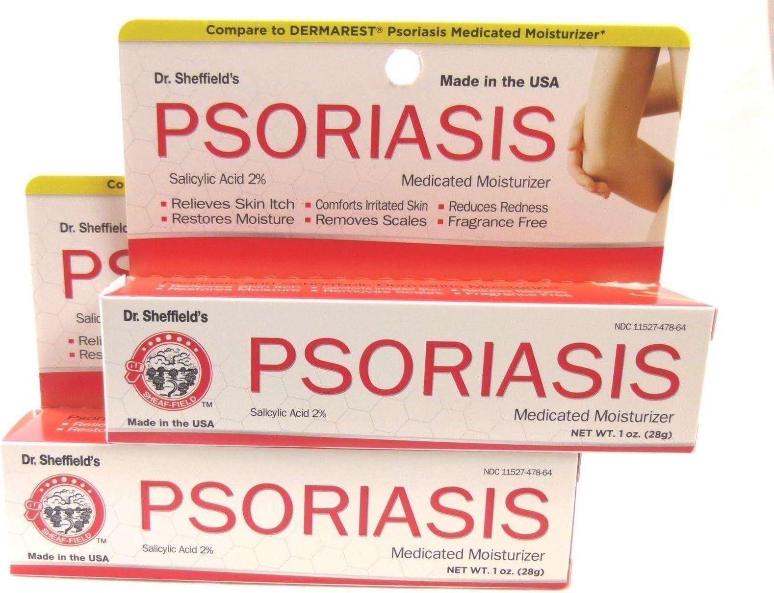 Dr. Sheffields Psoriasis 2% Salicyclic Acid, Medicated Moisturizer (Pack of 2)