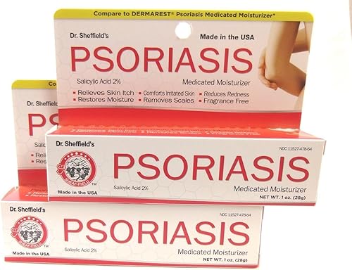 Dr. Sheffields Psoriasis 2% ácido salicíclico, hidratante medicado (paquete de 2)