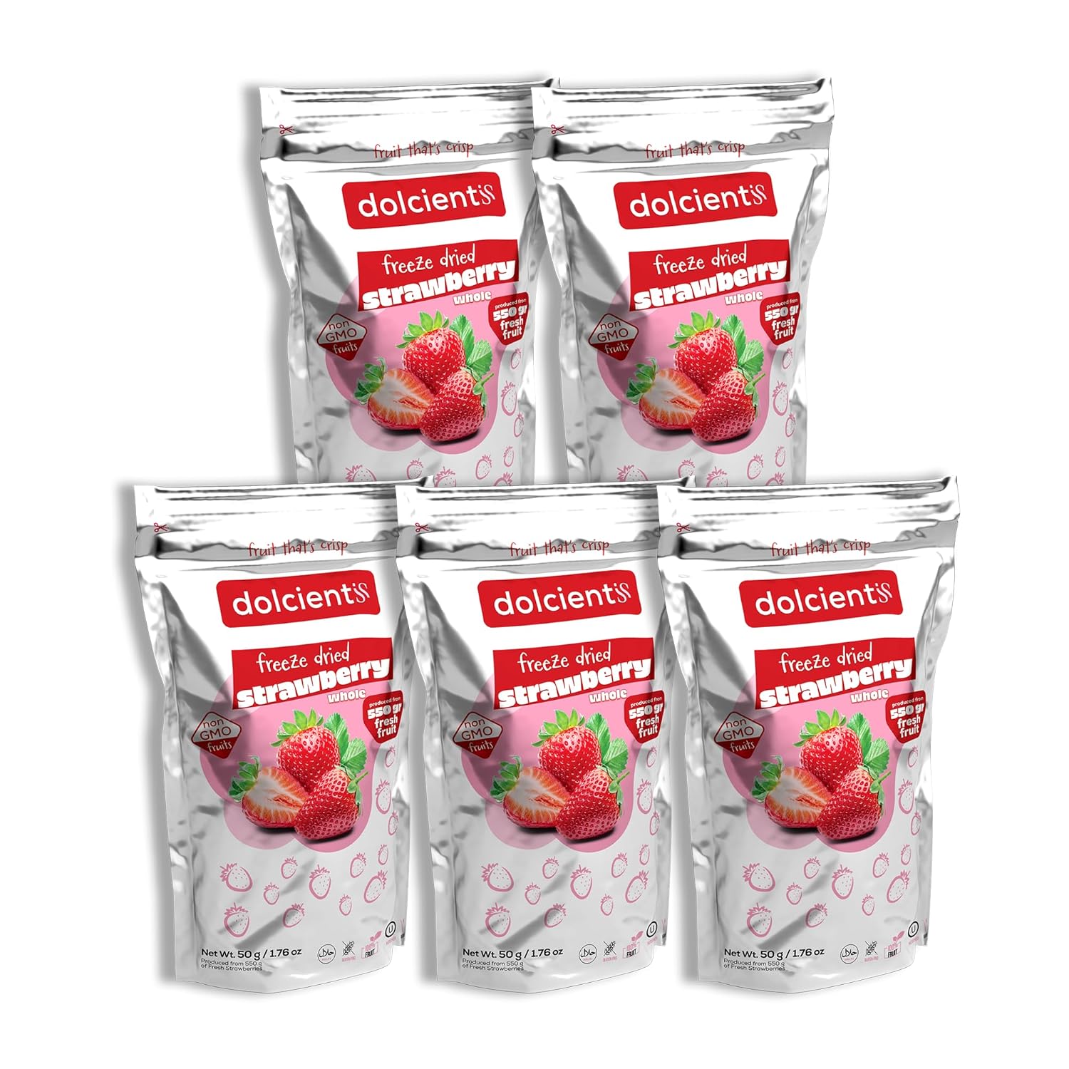 Dolcientis Freeze Dried Strawberries Sliced 100 Natural