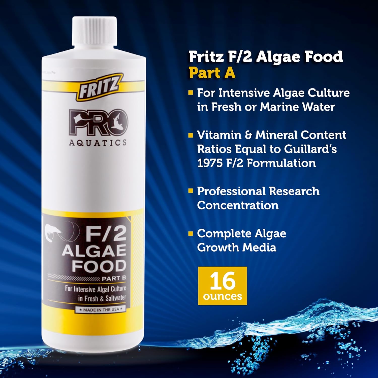 Fritz Aquatics PRO - F/2 Algae Food PTB - 16oz