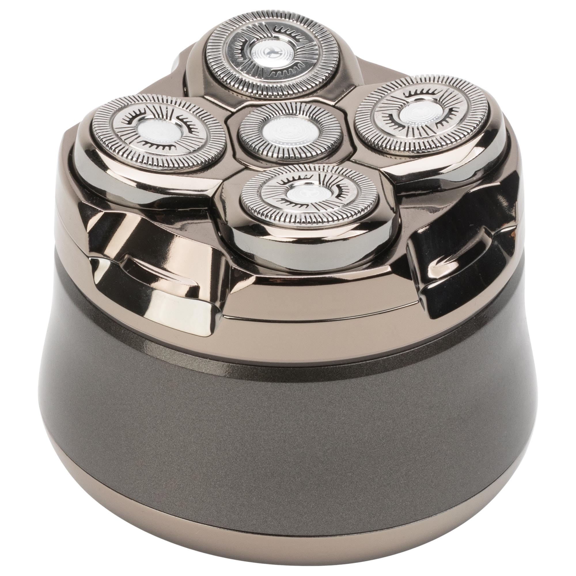 JATA JBMA1444 - Afeitadora Cabeza Hombre en Húmedo y en Seco. 5 Cabezales con 2 Niveles de Ajuste. Magnético. Impermeable. Batería Larga Duración 120 minutos