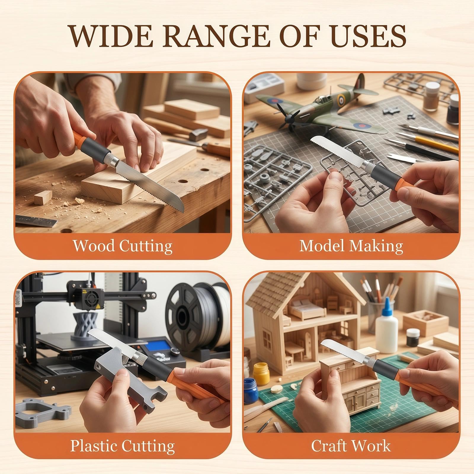 HUBEST Hobby Saw & Knife Set - Precision Crafting -6 HUBEST Hobby Saw & Knife Set - Precision Crafting -6