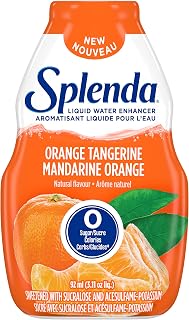 SPLENDA Liquid Water Enhancer Drops, Sugar Free, Concentrated Drink MIx, 92mL Bottle (Orange Tangerine)