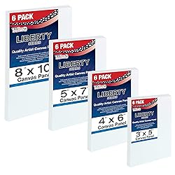 U.S. Art Supply Multi-Pack 6-Ea of 3x5, 4x6, 5x7 & 8x10 inch Professional Quality Small Artist Canvas Panel Board Assortment Pack (24 Total Panel Boards)