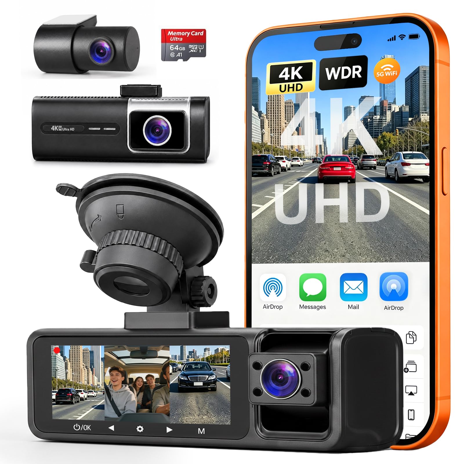 Huntermax 3 Channel Dash Cam