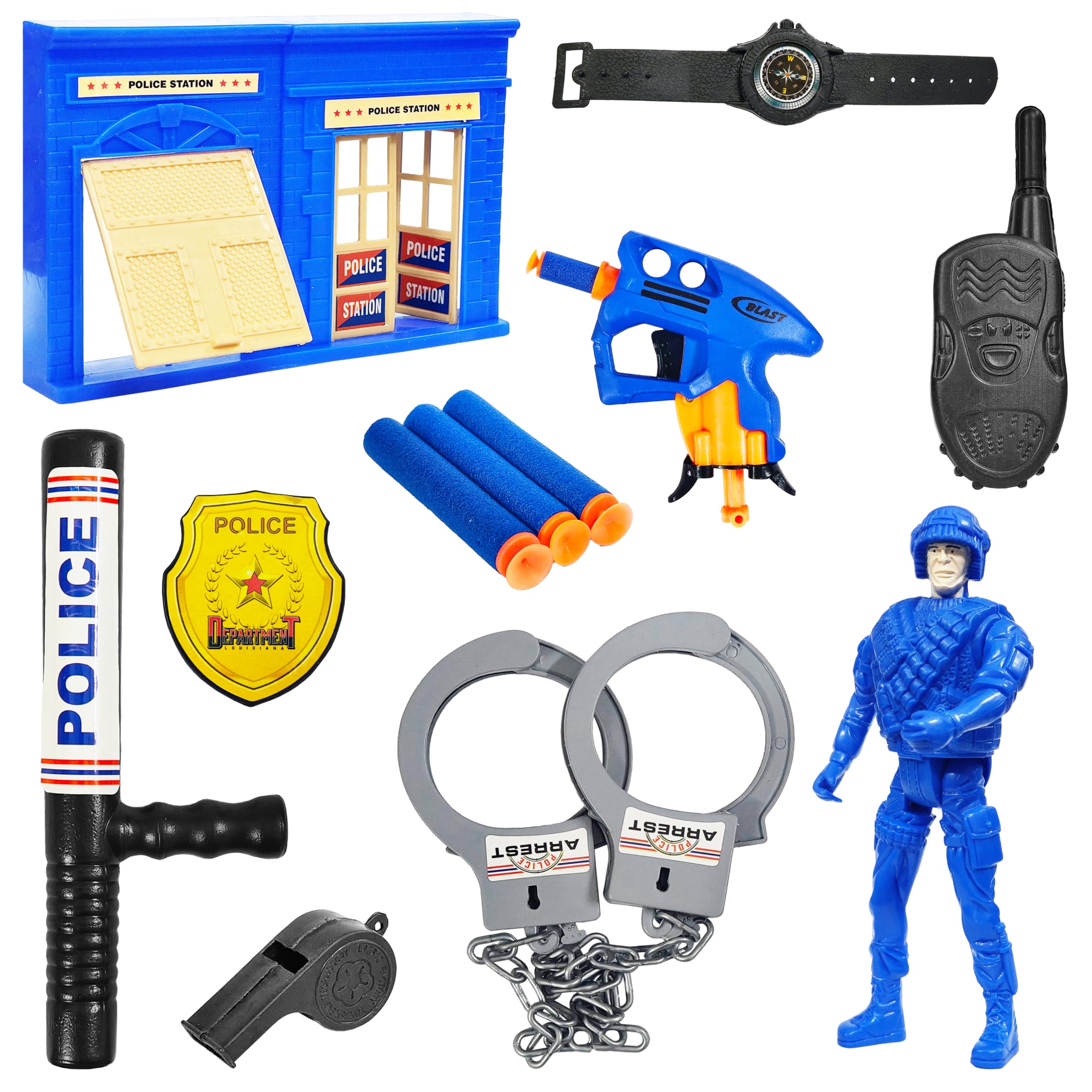 Buy VGRASSP 10 Pcs Police Toy Set for Kids - Pretend Play Officer