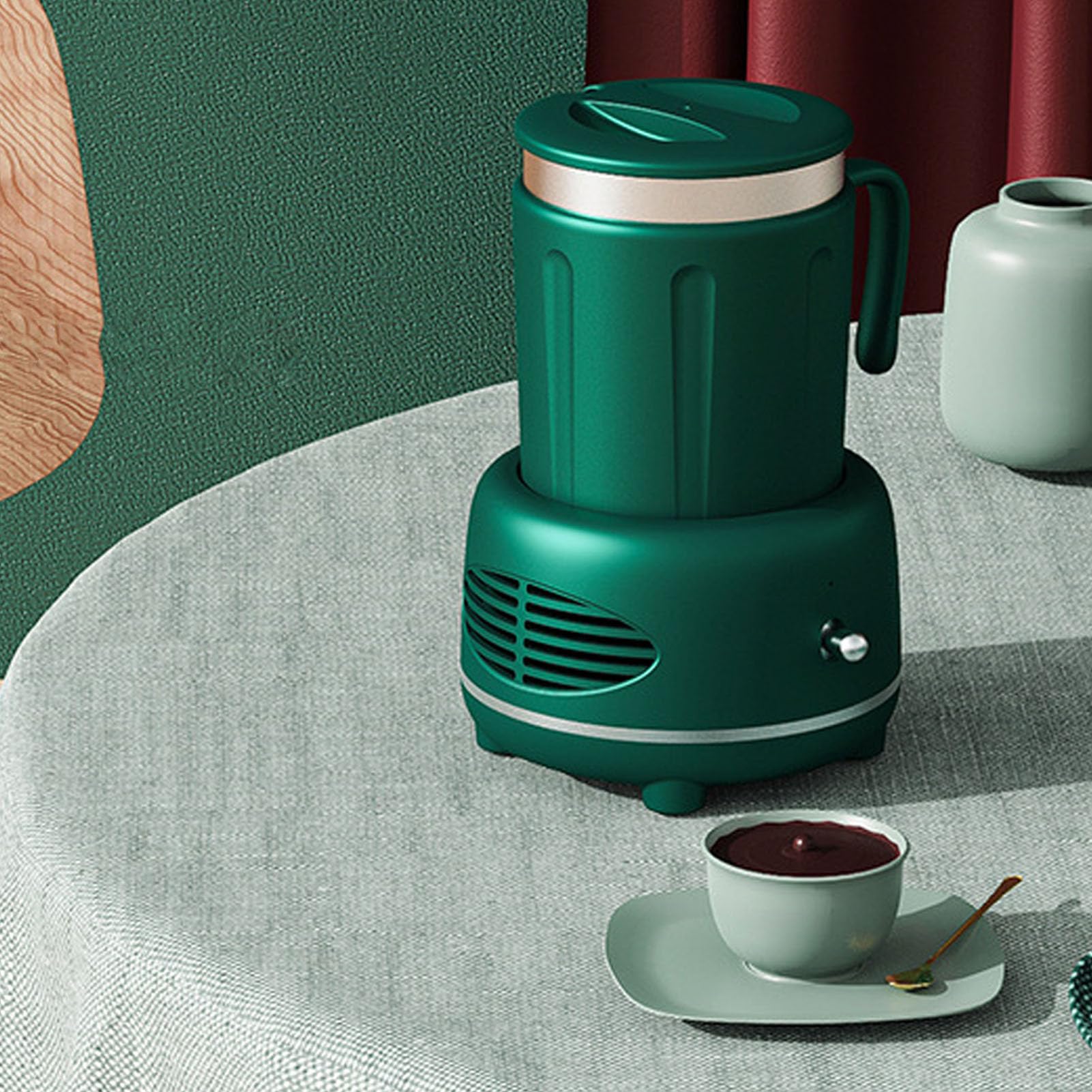 SUNGOOYUE Calentador de Tazas, Enfriador, Calentador de Tazas, Alimentado por USB, Inteligente, Portátil, Eléctrico, de Enfriamiento Rápido, Taza Calefactora para café, Leche, té, Verde