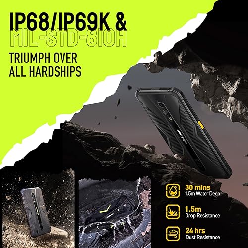 Miniatura 3 de Ulefone 4G Rugged Phones Armor X12 Pro (2023), IP68IP69K, Android 13 8GB + 64GB, 13MP + 8MP, pantalla HD de 5.45 pulgadas, batería grande de 4860