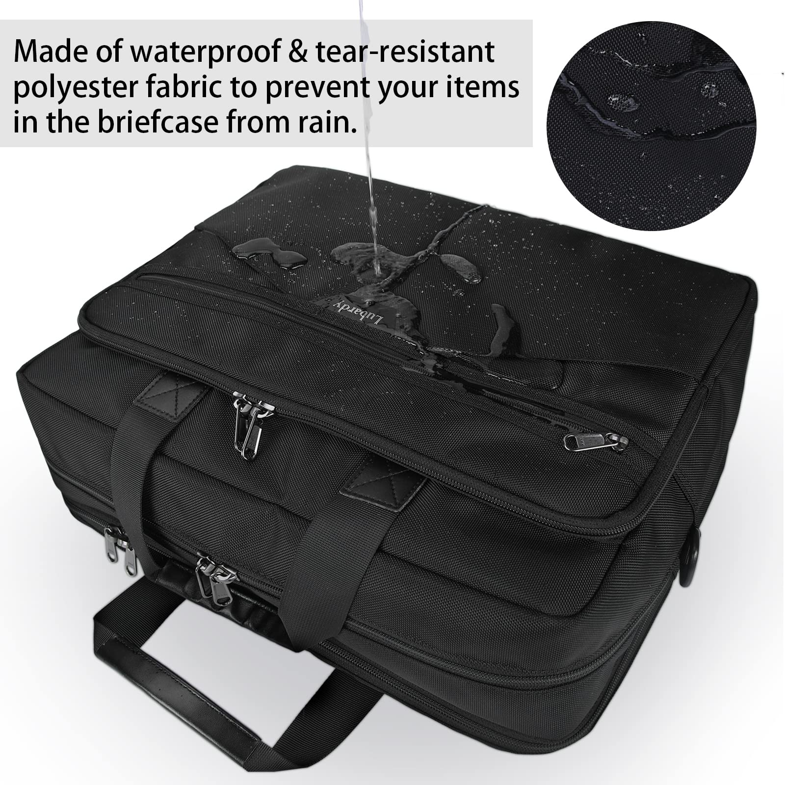 RAINSMORE Bolso Ordenador Portatil Hombre Pulgadas Bandolera Hombre  Bolsa Maletin Portatil Grande Bolsos Maletin Trabajo De Portadocumentos  Para