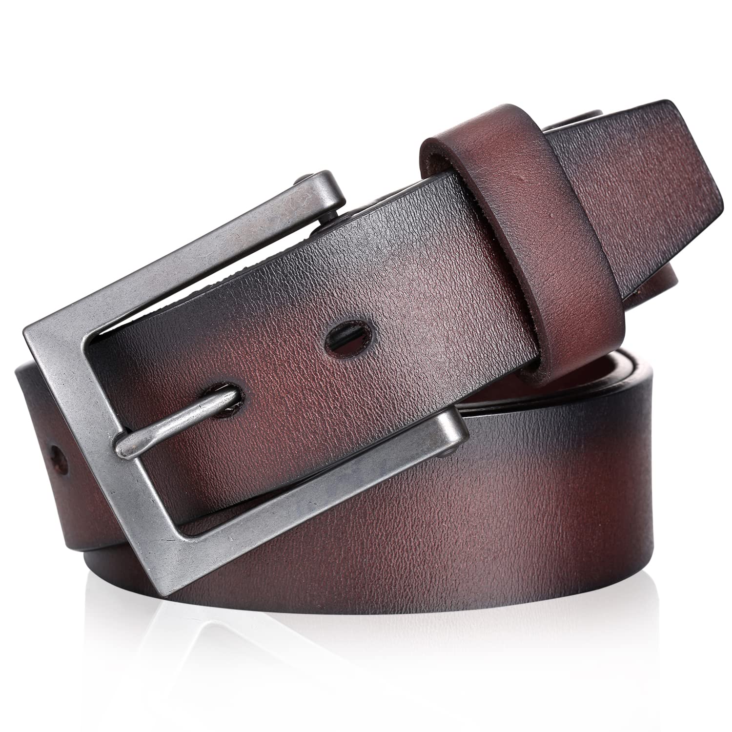 Marino Avenue Men's Belts 100% Leather Casual Jean belt 1.5" Wide Full Grain - Elegant Gift Box