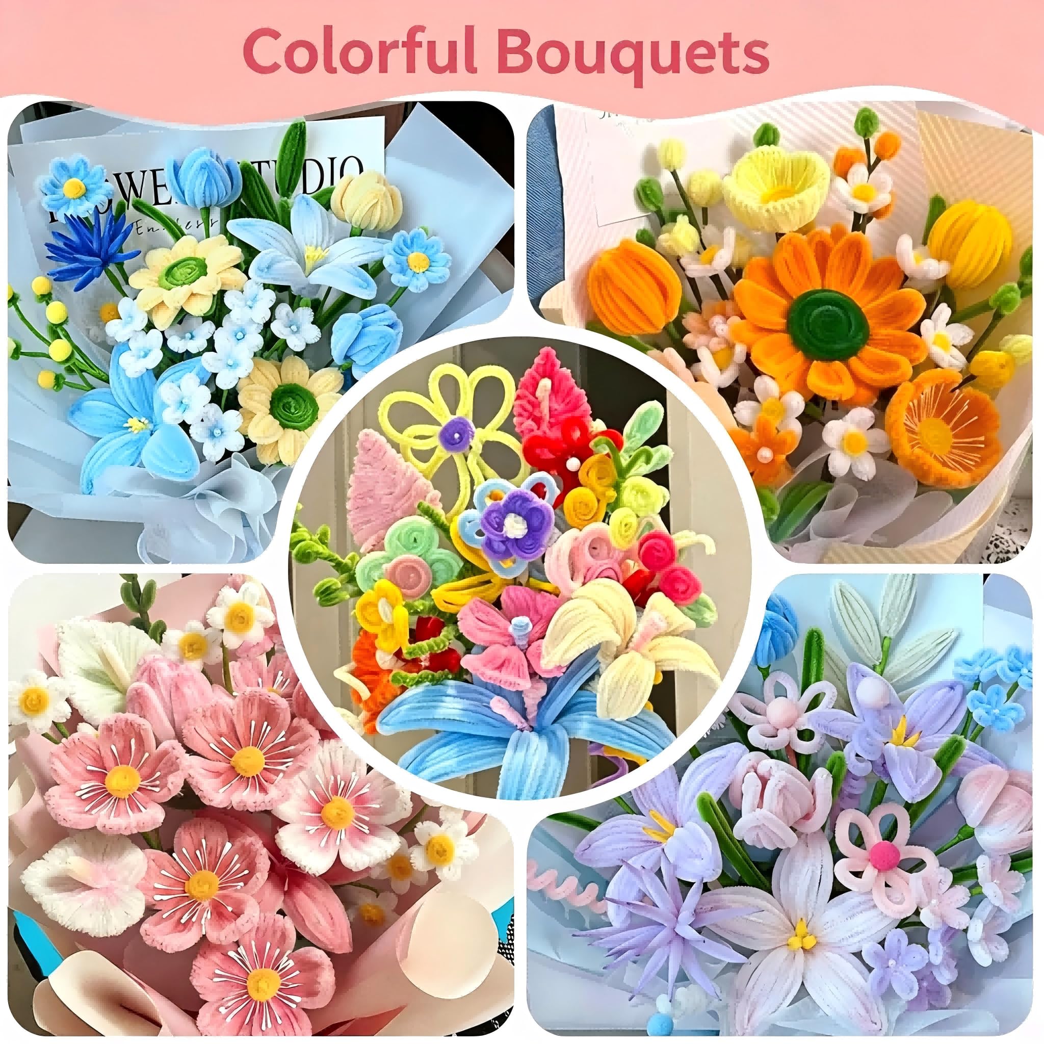Scovolini Bricolage Kit, 600 Pezzi 11 Colori
