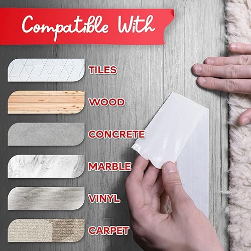 Miniatura 5 de XFasten - Cinta adhesiva de doble cara para alfombras, para suelos laminados y de duela, sin residuos, 3 pulgadas x 20 yardas