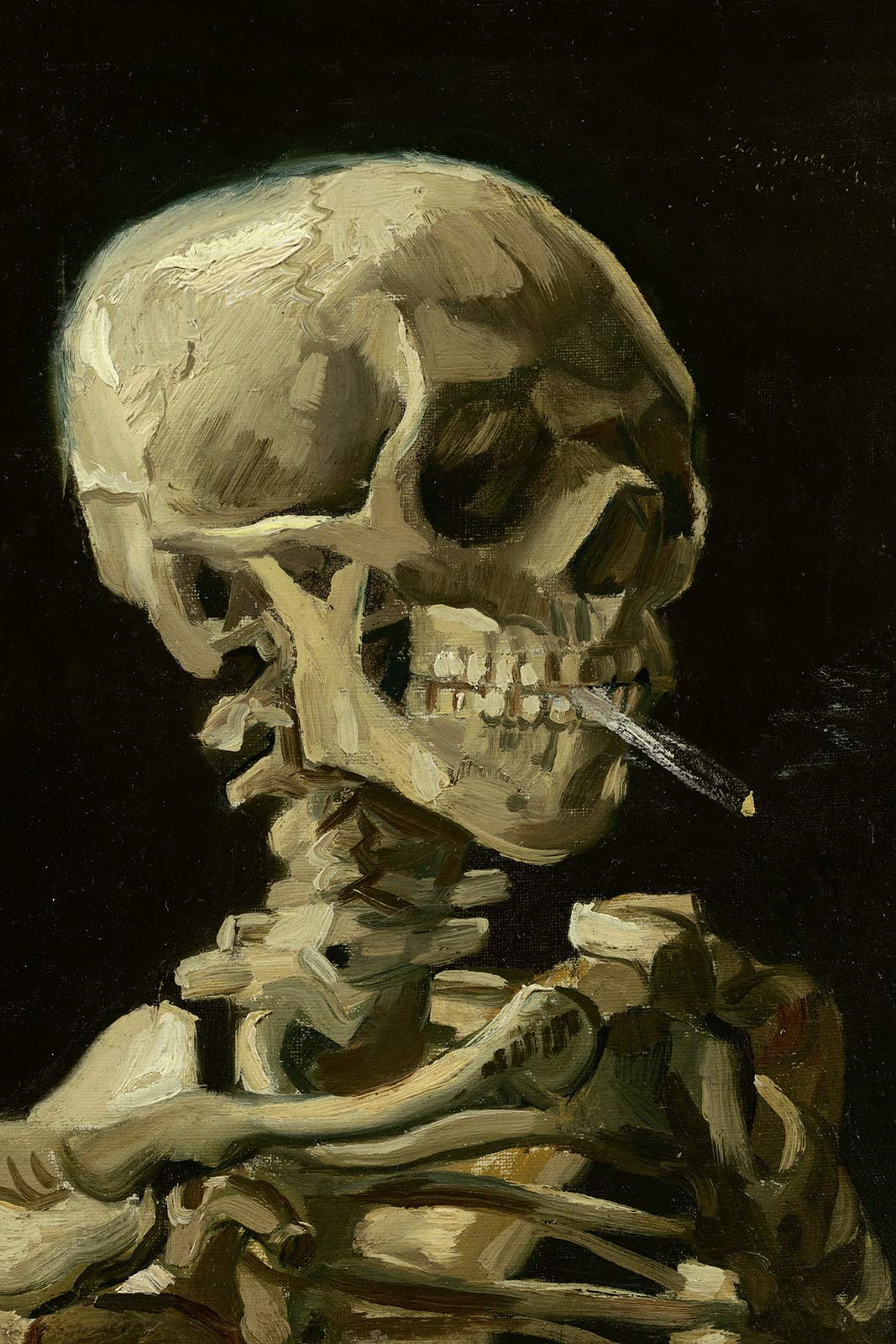 Amazon.com: Vincent Van Gogh - Skull of a Skeleton with Burning Cigarette  (1885) - Classic Painting Photo Poster Print Art Gift