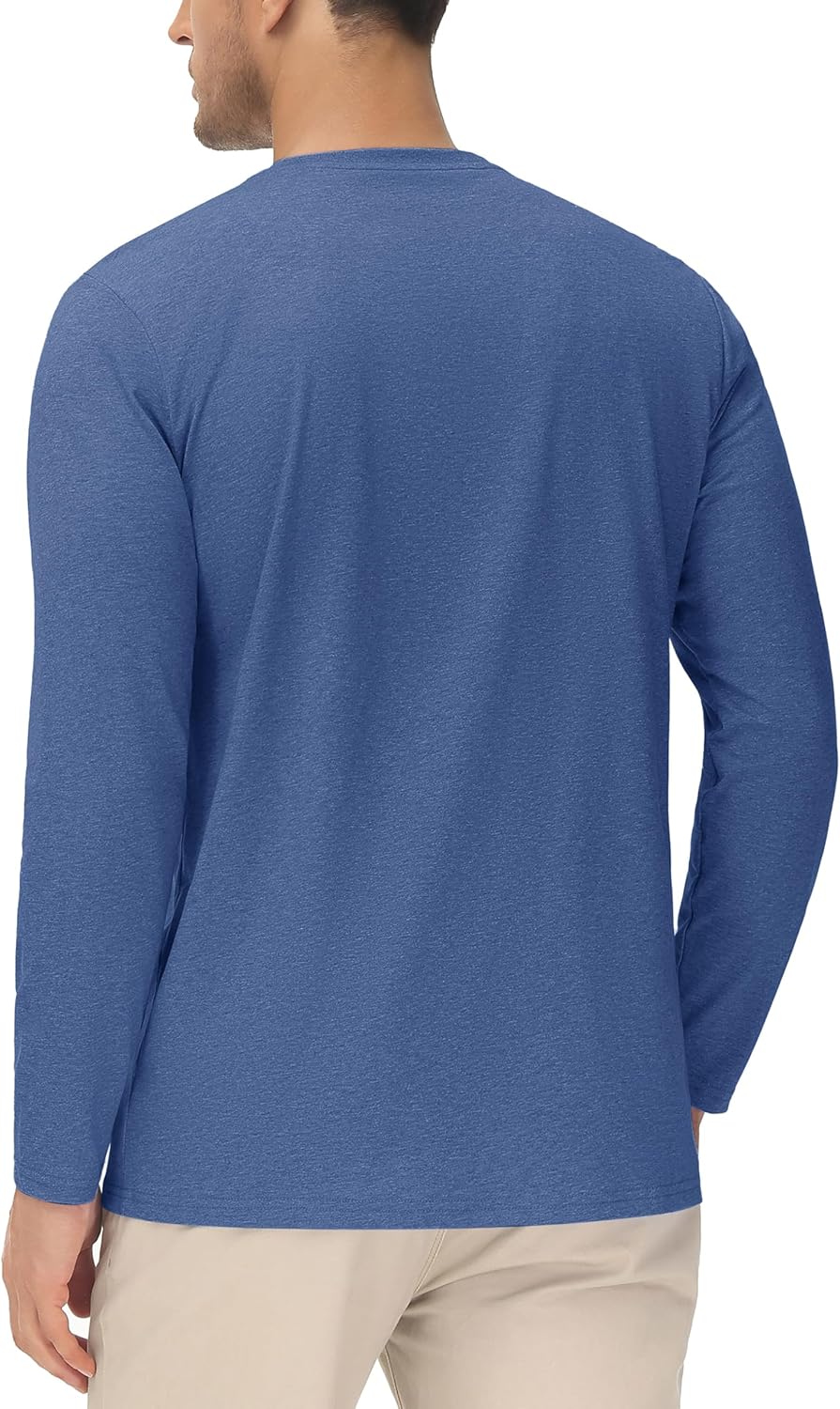 Cotrasen Men's Long Sleeve Tee Shirts Cotton Crew Neck Pocket T Shirts Moisture Wicking Soft Casual Basic Tshirts - Image 2