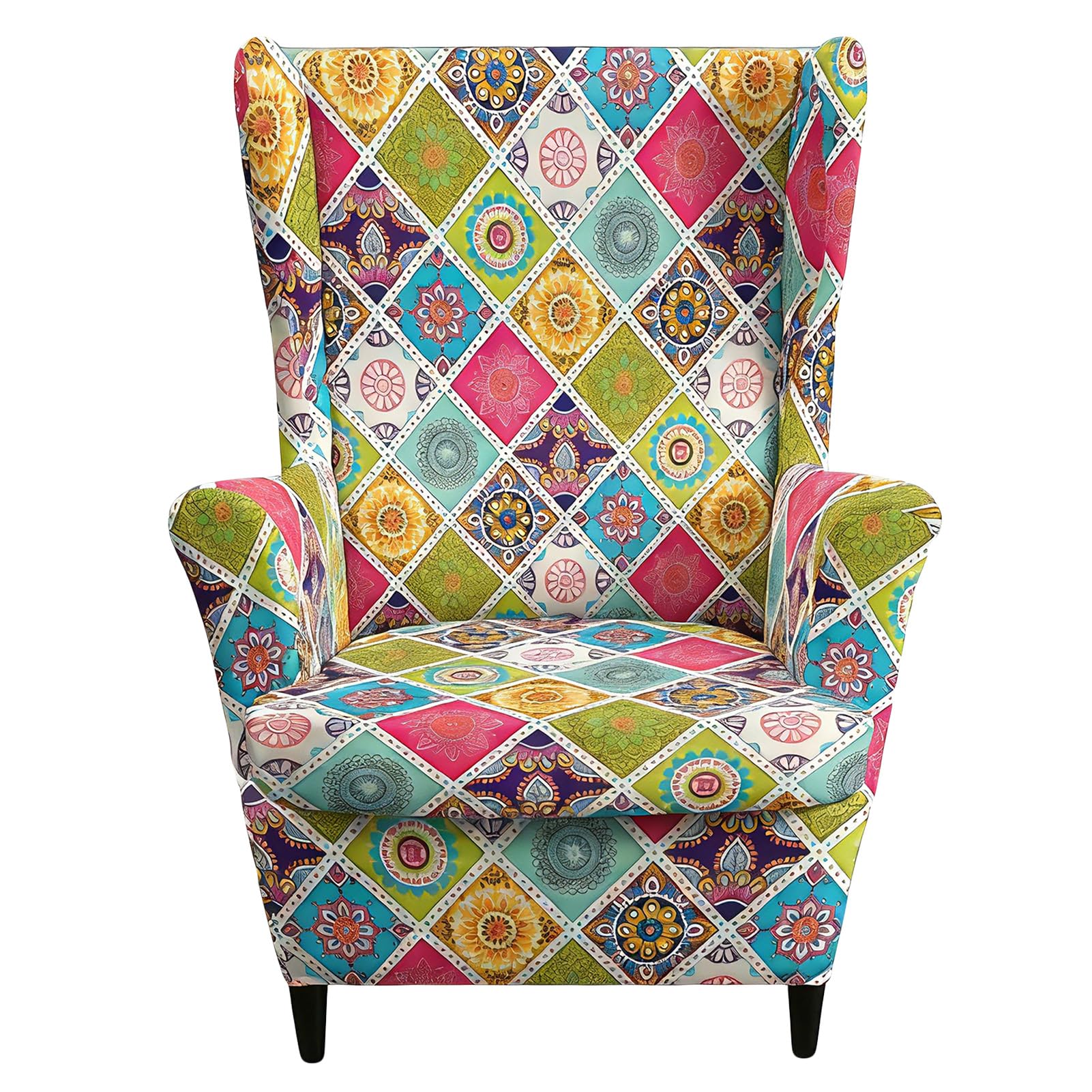HonorHut Wingback Chair Cover Washable Spandex Fabric Sofa Cover Green — image 1