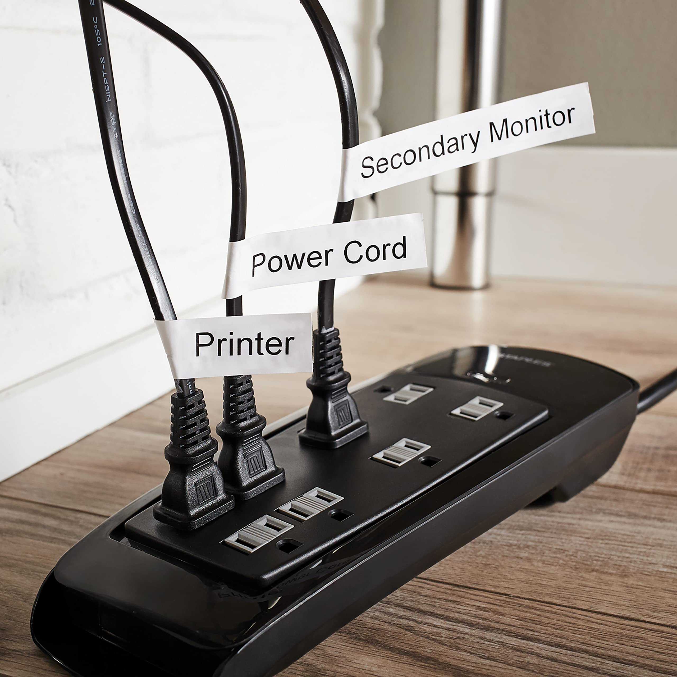 Dymo D1 Flexible Cintas Autoadhesivas para Impresoras LabelManager, Rollo de 19 mm x 3,5 m, Negro y Blanco