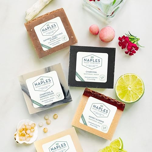 Miniatura 7 de Naples Soap Company - Juego de regalo de manteca de karité natural y aceite de oliva, barras de jabón ricas en antioxidantes que hidratan