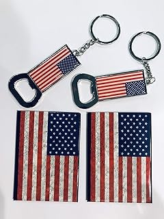 USA Souvenir Keychains & Magnets Bundle Pack of 4