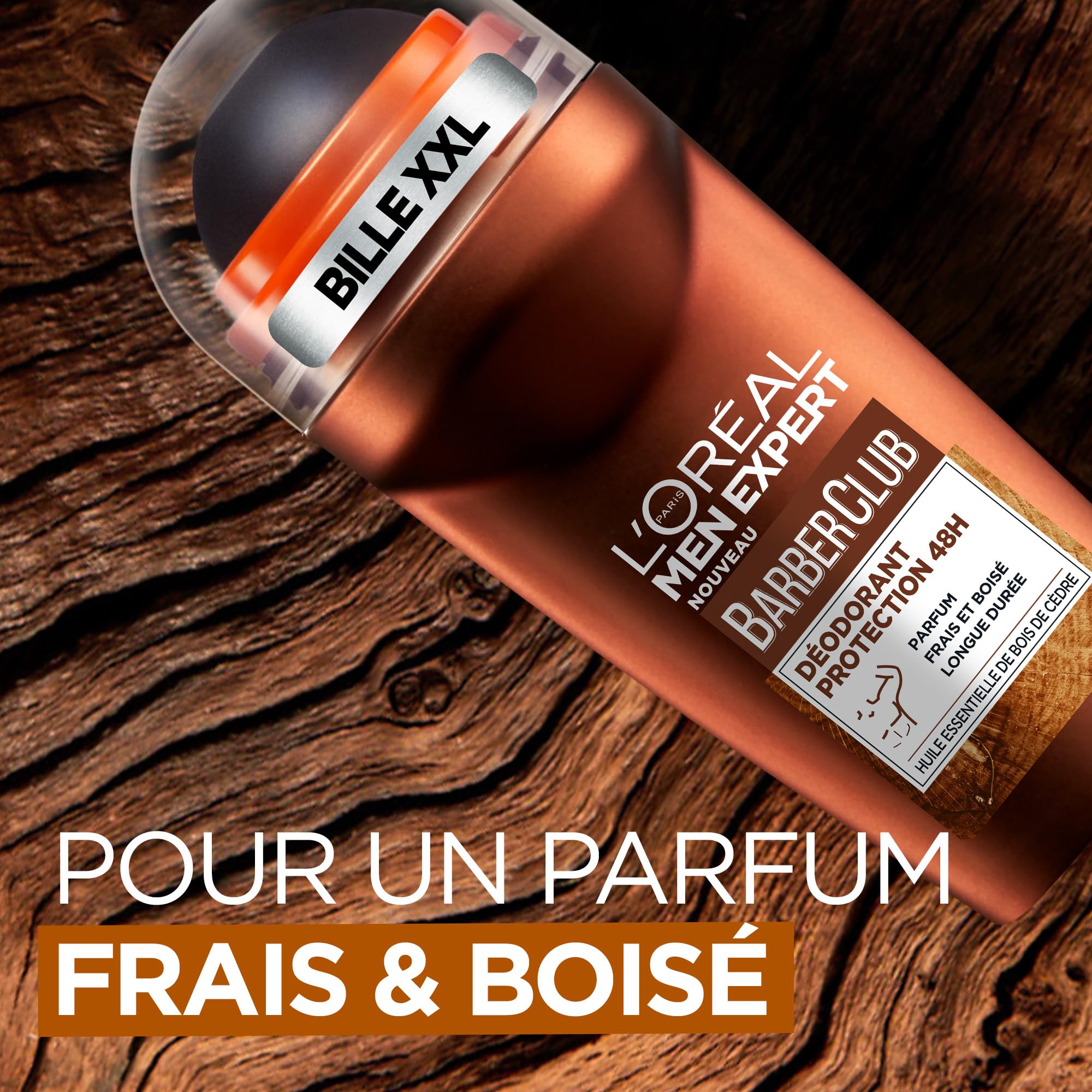 L'Oréal Paris - Barberclub Dezodorant w kulce dla mężczyzn - 50 ml - Zestaw 6 szt | Ochrona przed wilgocią, Formuła 0% Alkohol, Naturalny olejek eteryczny, Długotrwała skuteczność