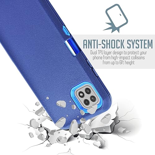 Miniatura 5 de Thousandgear Diseñada para Boost Celero 5G Samsung Galaxy A22 5G (no compatible con Samsung A22 4G) Funda con pantalla incorporada, funda protectora