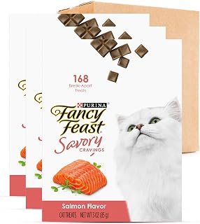 Purina Fancy Feast Limited Ingredient Cat Treats, Savory Cravings Salmon Flavor - 9 oz. Box