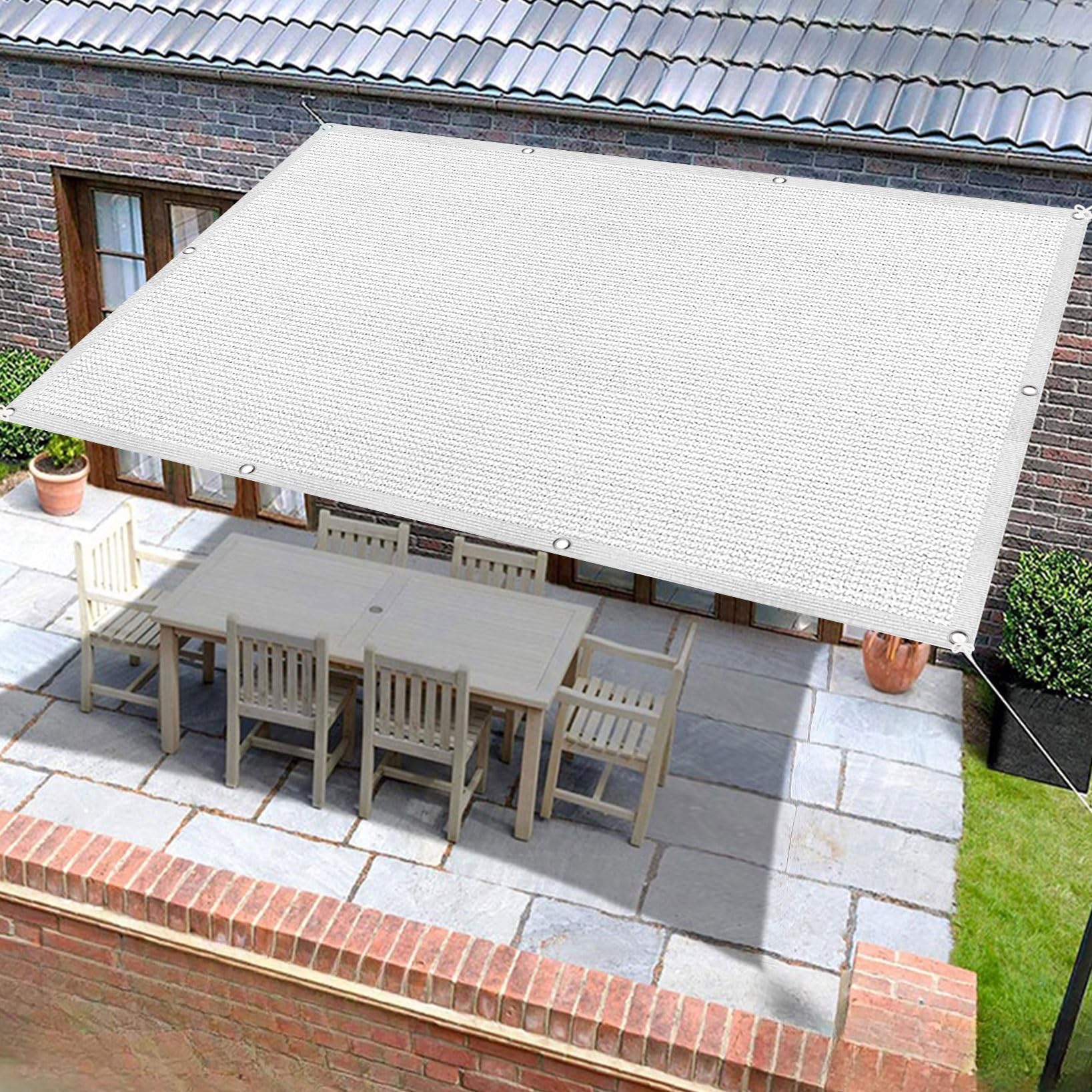 Voile d'ombrage 1.2x5m bache jardin patio anti-UV toile respirante