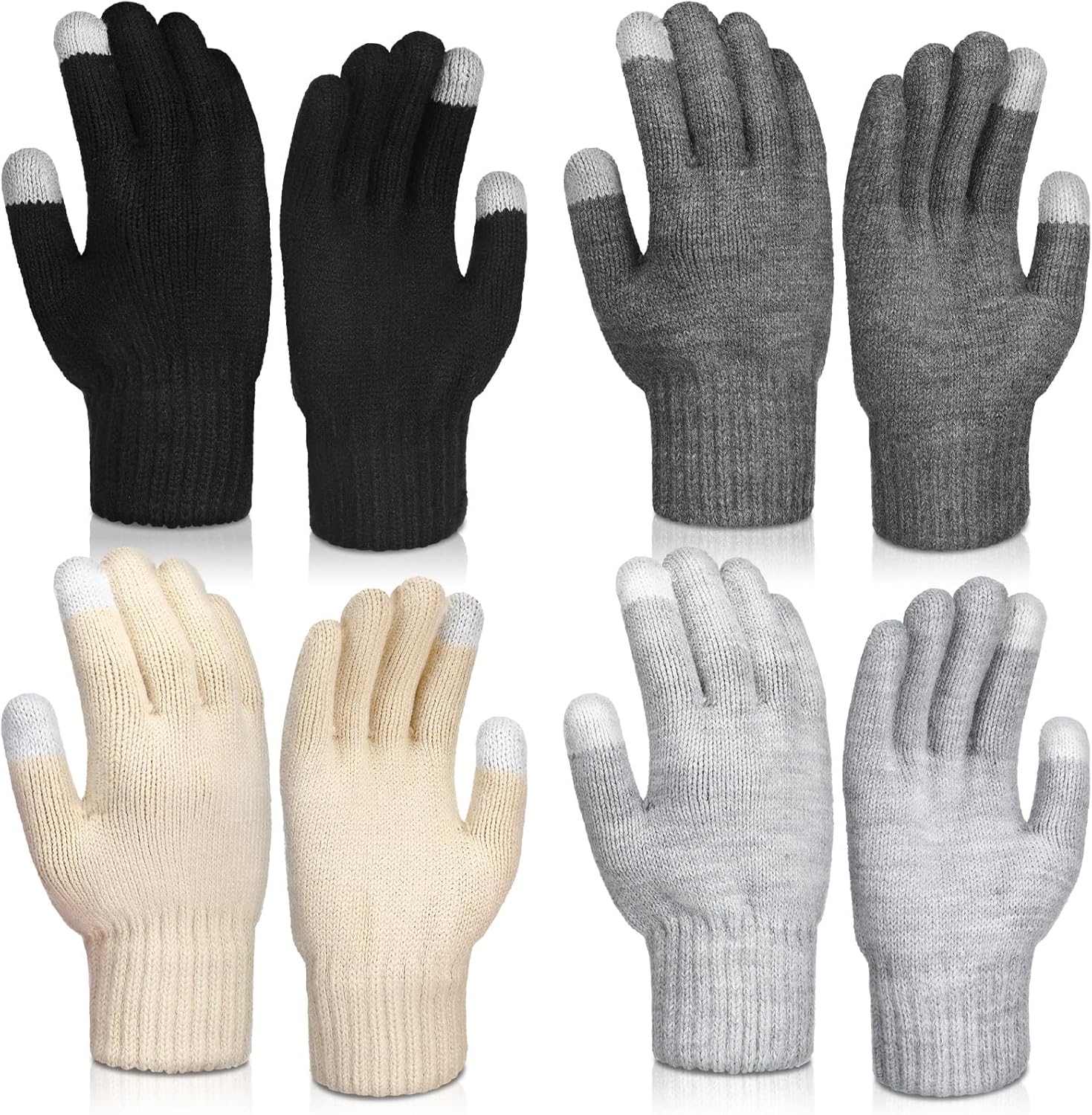 Berlune Alpaca Wool Gloves Thermal Winter Warm Touch Screen Knitted Gloves Working Running Biking Driving for Men and Women