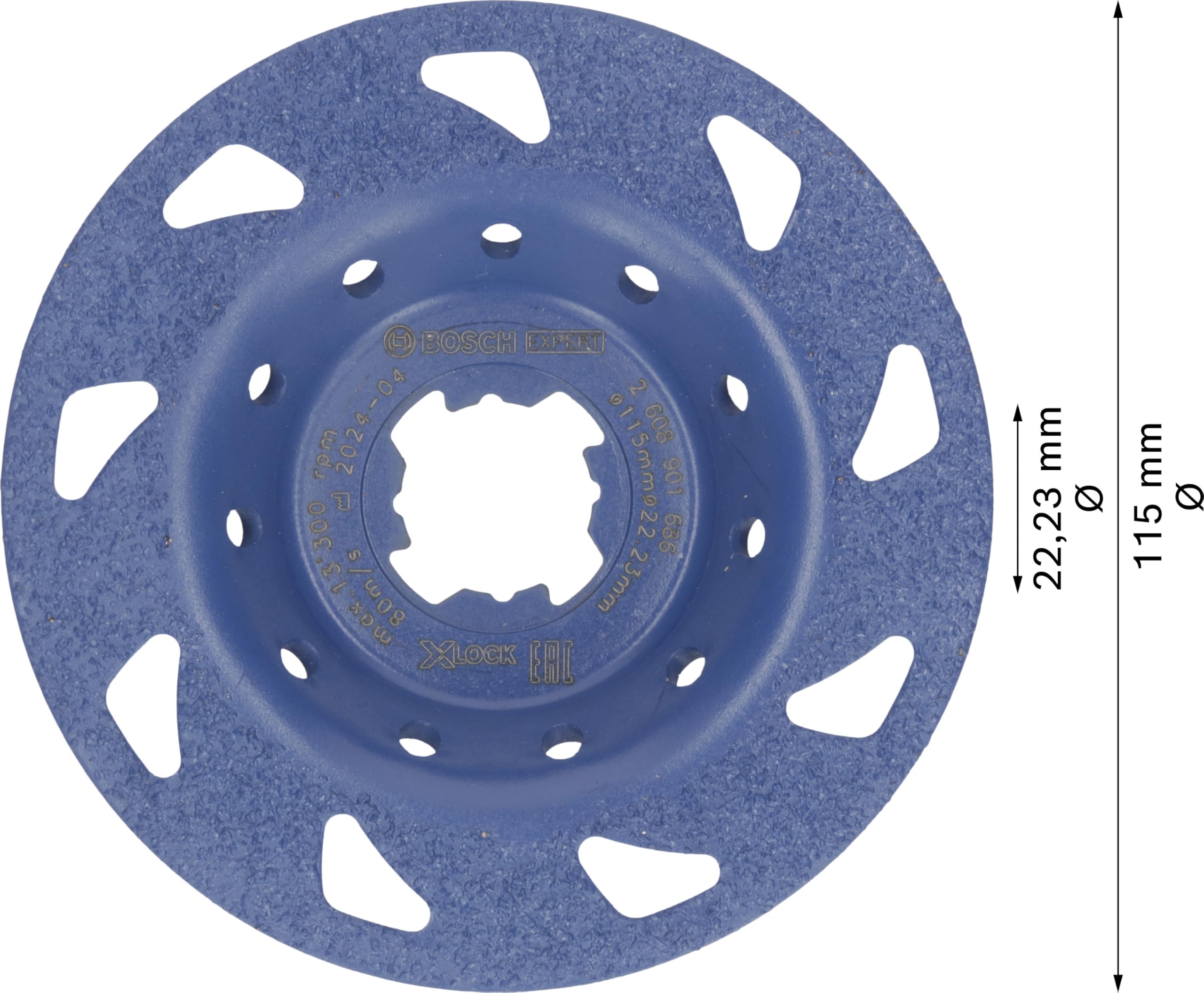 Bosch 1x Mola a tazza Carbide EXPERT Multi Material, a grana fine (per Vernice su legno, Legno duro, Ø 115 mm, fine, Professional Accessorio Smerigliatrice angolare piccola)