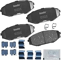 Vista 337 de Pastillas de Freno Delanteras Cerámicas Bendix Priority1 CFC430A para Modelos Selectos INFINITI G35, I30, Nissan 350Z, Altima, Juke, Maxima, Sentra