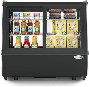 KoolMore 28 in. Self-Service Countertop Bakery Display Refrigerator in Black CDC-125-BK