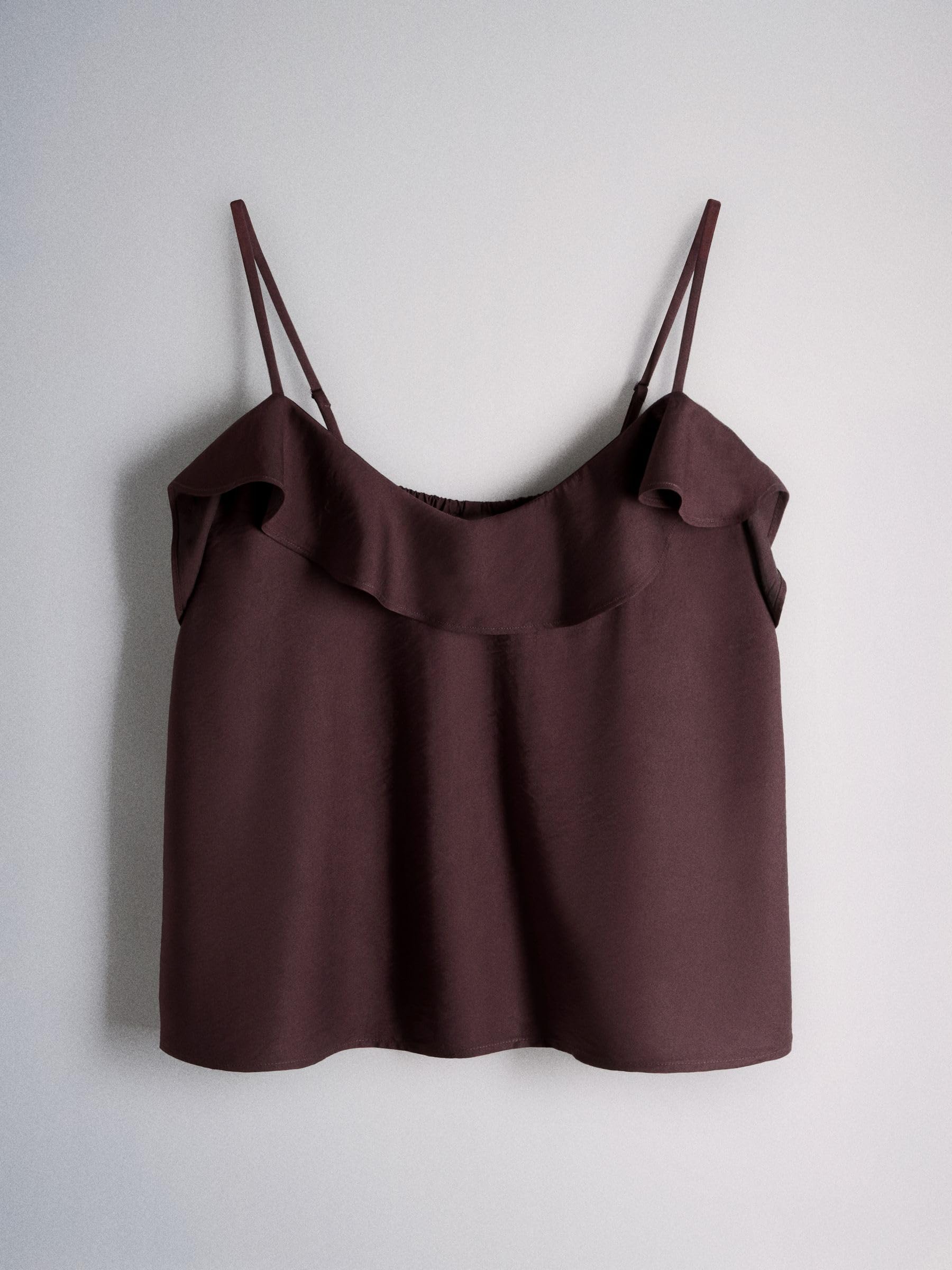 THE SET Mujeres Pack de 2 tops estilo camisola con tiras y ribete de volantes