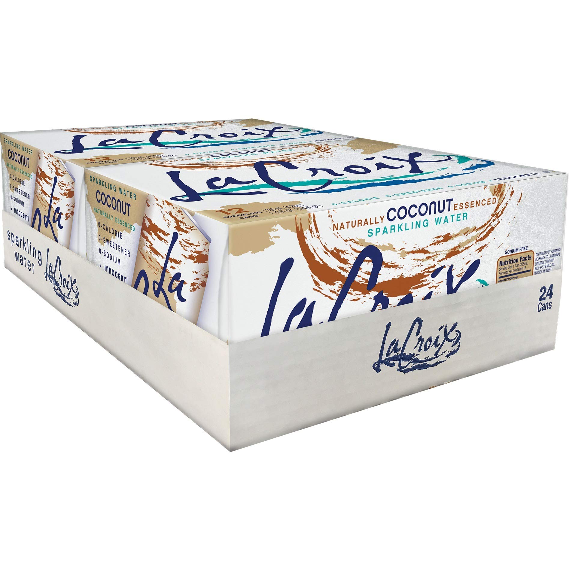Buy LaCroix Sparkling Water - Coconut, 2/12pk/12 fl oz Cans, 24 Pack ...