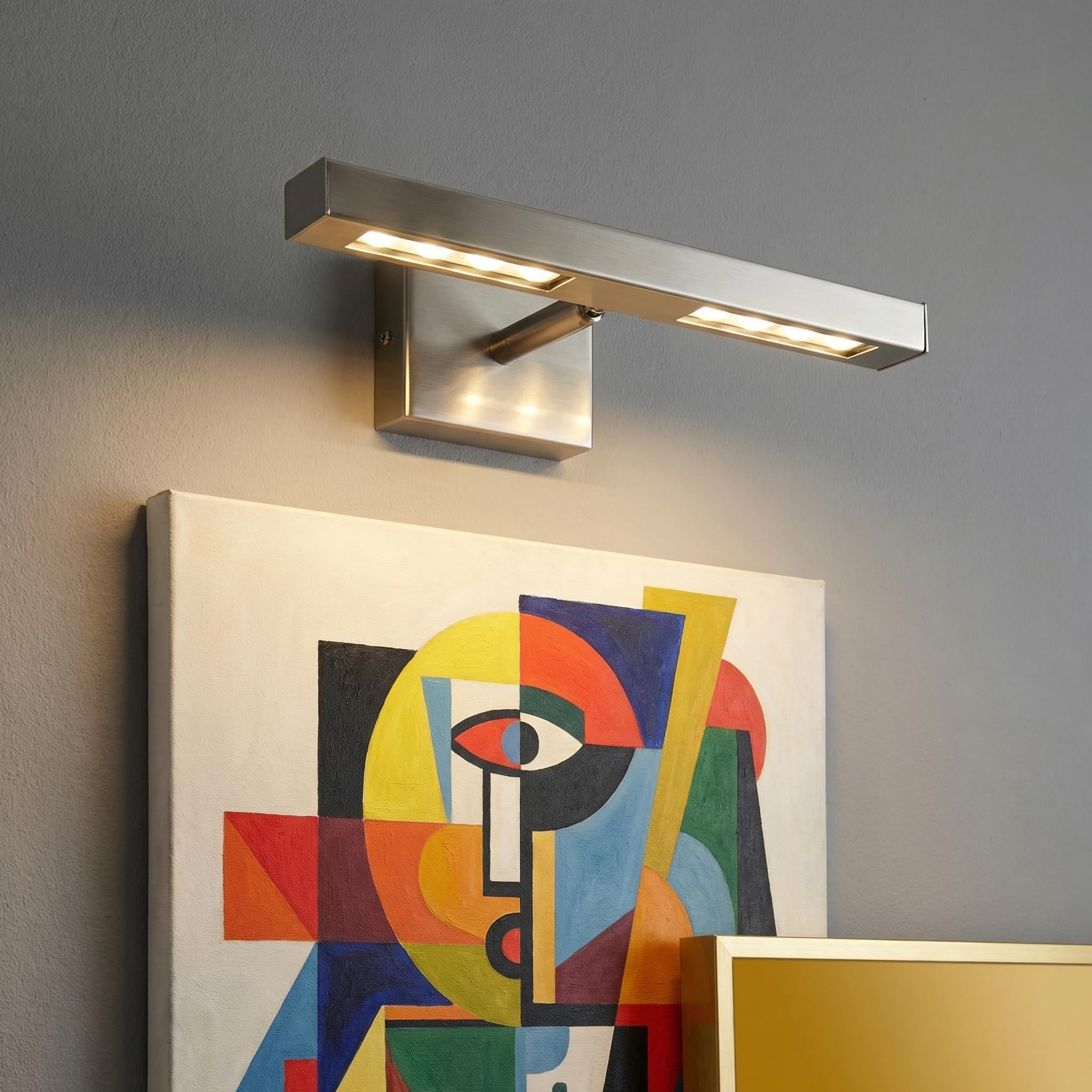 Kairui Lighting LED Picture Light Satin Nickel Bathroom Mirror Light for Wall 27CM Painting Lights for Hallway Painting Bathroom