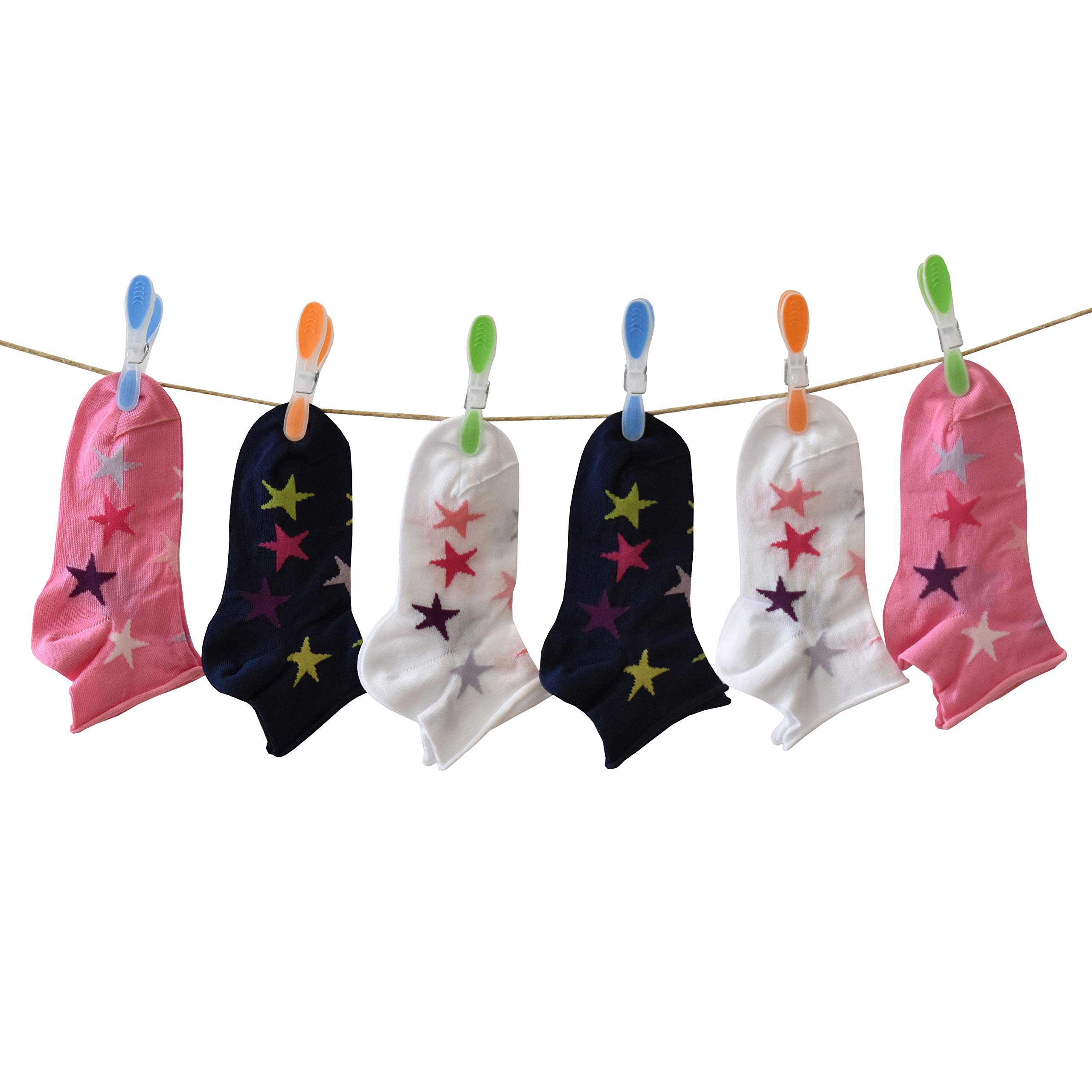 PETTI Artigiani Italiani - Calzini Bambina, 6 Paia di Calzini Corti Bambina, Calzini Bambino Corti Femminuccia, Calzini Bambina Cotone Filo di Scozia, 100% Made in Italy