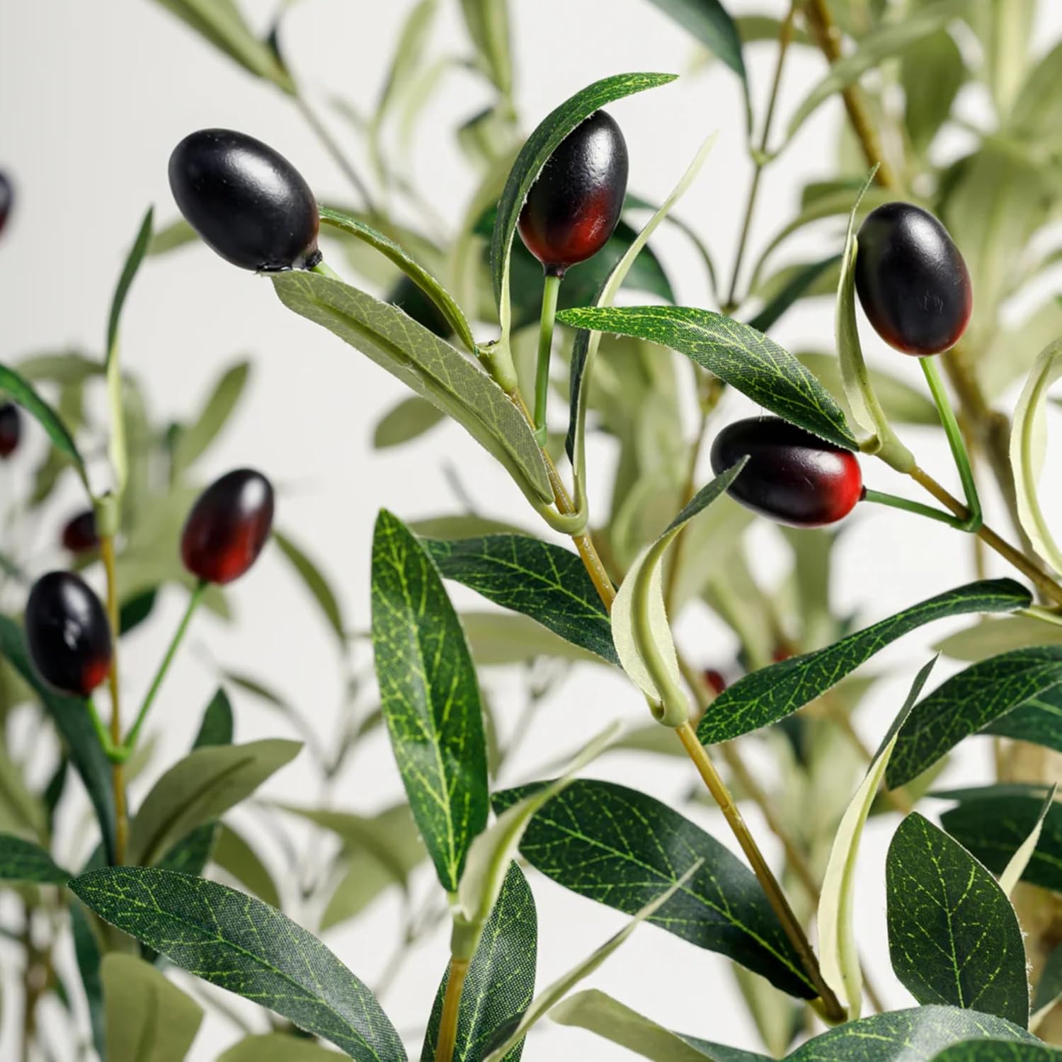 Artificial Olive Tree 6ft - Indoor Tall Faux Olive Trees Large Fake Olive Silk Plant Realistic Olive Plants with Branches and Fruits for Home Decor Office Dining Living Room