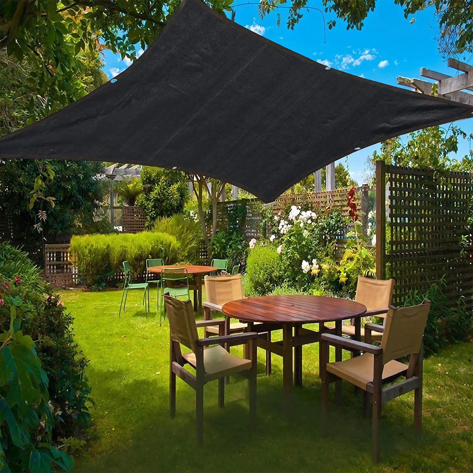 Sonnensegel, Schwarz Schattiernetz,6-Stiche,UV-Schutz-Sichtschutz,65% Sonnenschutznetz, Schattierungsnetz,dür Gewächshaus,Scheune Oder Zwinger,mit Ösen,8x10m