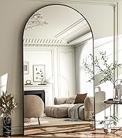 Vista 13 de HARRITPURE - Espejo arqueado de cuerpo entero de 71"x30", con marco de aluminio, espejos modernos y simples para apoyarse o colgar, decoración