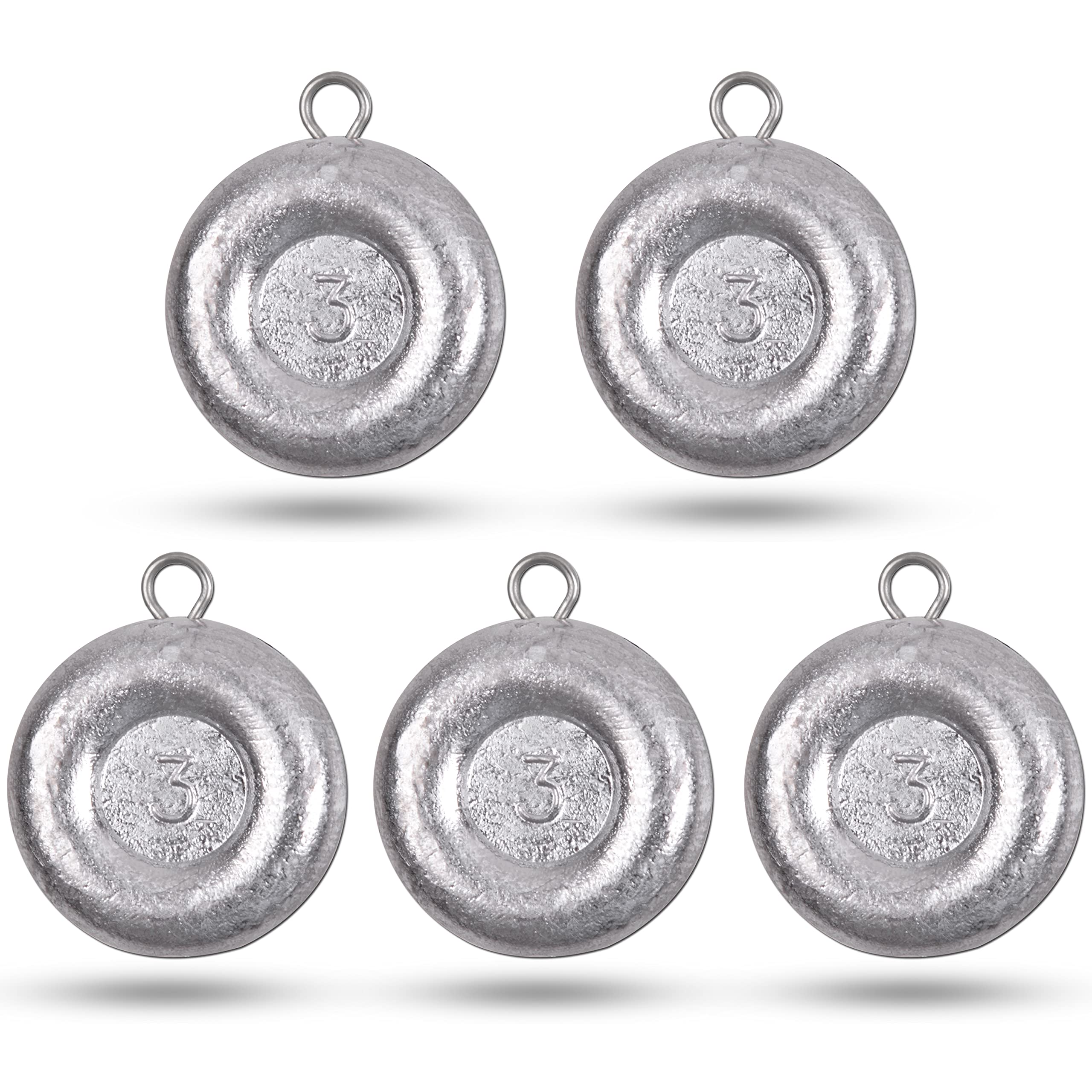 Disc Sinkers Fishing Weights Coin Fishing Sinker Weights Saltwater Surf Fishing Weights Catfishing Gear Tackle for Drifting Trolling Bottom Fishing