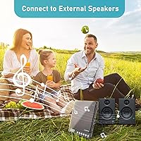 Vista 5 de CD Player Portable, MONODEAL Portable Rechargeable Player with Dual Headphones Jack, Small Anti-Skip CD Player for Car/Travel/Home, Personal CD