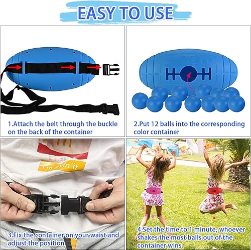 Miniatura 5 de Tigvio Juego de 3 bolas oscilantes agitadas para niños y adultos en o al aire libre, carnaval, juguete de Navidad con 36 bolas para edades de 4 a 12