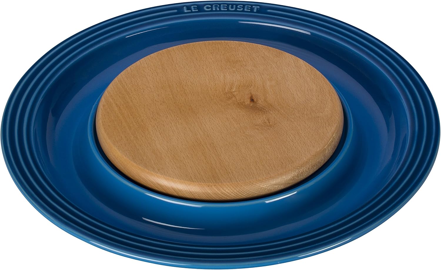 Amazon カッティングボードつき円形プラッター チップアンドディップトレイ 色： マルセイユ ル・クルーゼ(Le Creuset