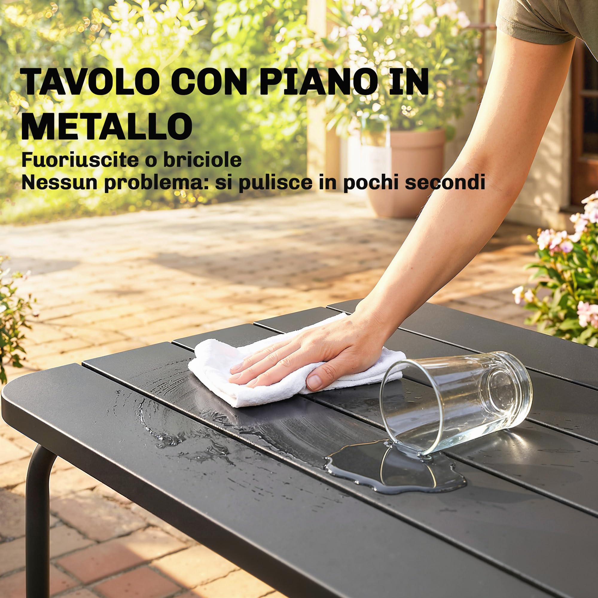 Outsunny Set Salotto da Giardino 4 Pezzi in Rattan, Set di Mobili da Giardino con Divano 2 Posti, 2 Sedie, Tavolino da Caffè Piano Metallo, Cuscini, Struttura in Acciaio, Cachi Grigio Chiaro